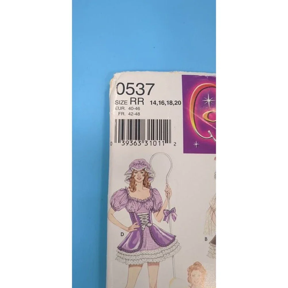 Simplicity Halloween Costumes for Adults 0537 Size RR Witch Santa Pixie Pirate